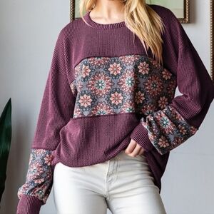 New Heimish Burgundy Urban Ribbed Top